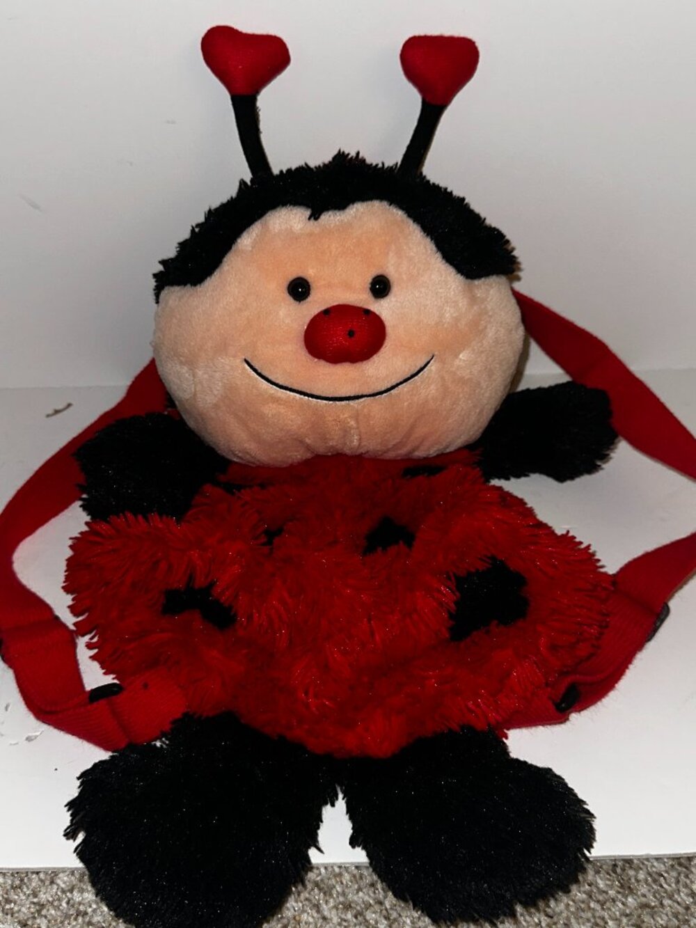Pillow Pets Lady Bug Small Backpack ladybug back pack RARE EUC